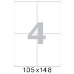 Этикетки самоклеящиеся белые 105х148 мм (4 шт. на листе А4).